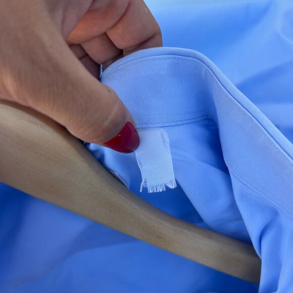 Vintage Giorgio Armani Men’s Button Down Shirt Long Sleeve Blue 34 35 16.5 - Picture 5 of 5